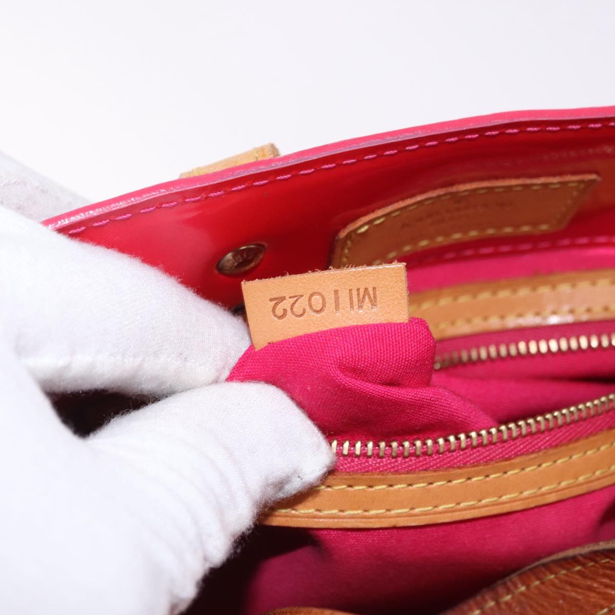 LOUIS VUITTON Monogram Vernis Reade PM Hand Bag Fuchsia Pink M91221 Auth 192000