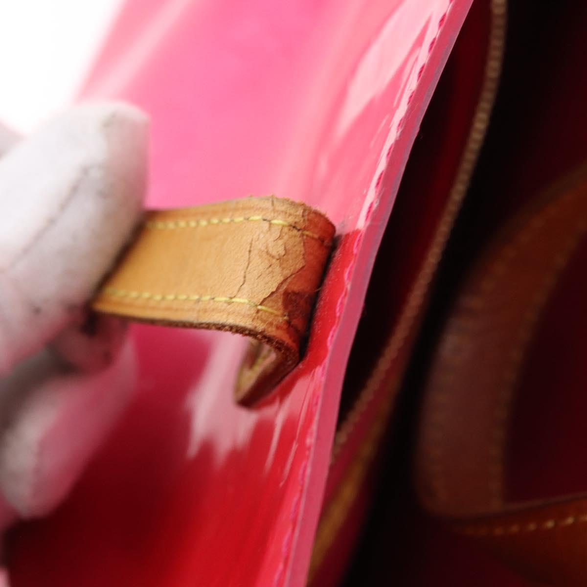 LOUIS VUITTON Monogram Vernis Reade PM Hand Bag Fuchsia Pink M91221 Auth 192000