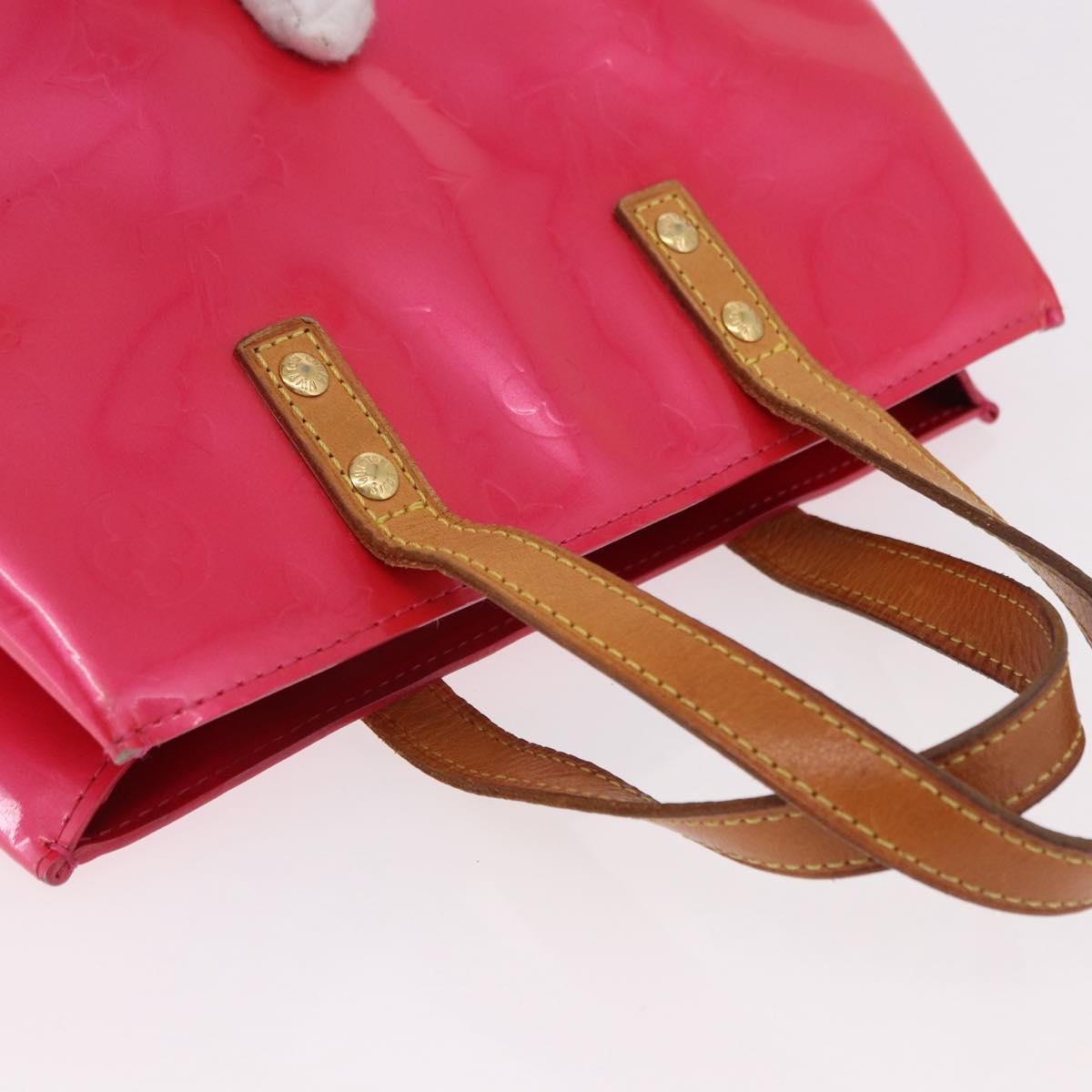 LOUIS VUITTON Monogram Vernis Reade PM Hand Bag Fuchsia Pink M91221 Auth 192000