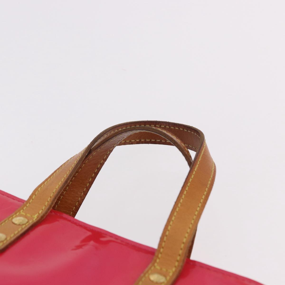 LOUIS VUITTON Monogram Vernis Reade PM Hand Bag Fuchsia Pink M91221 Auth 192000
