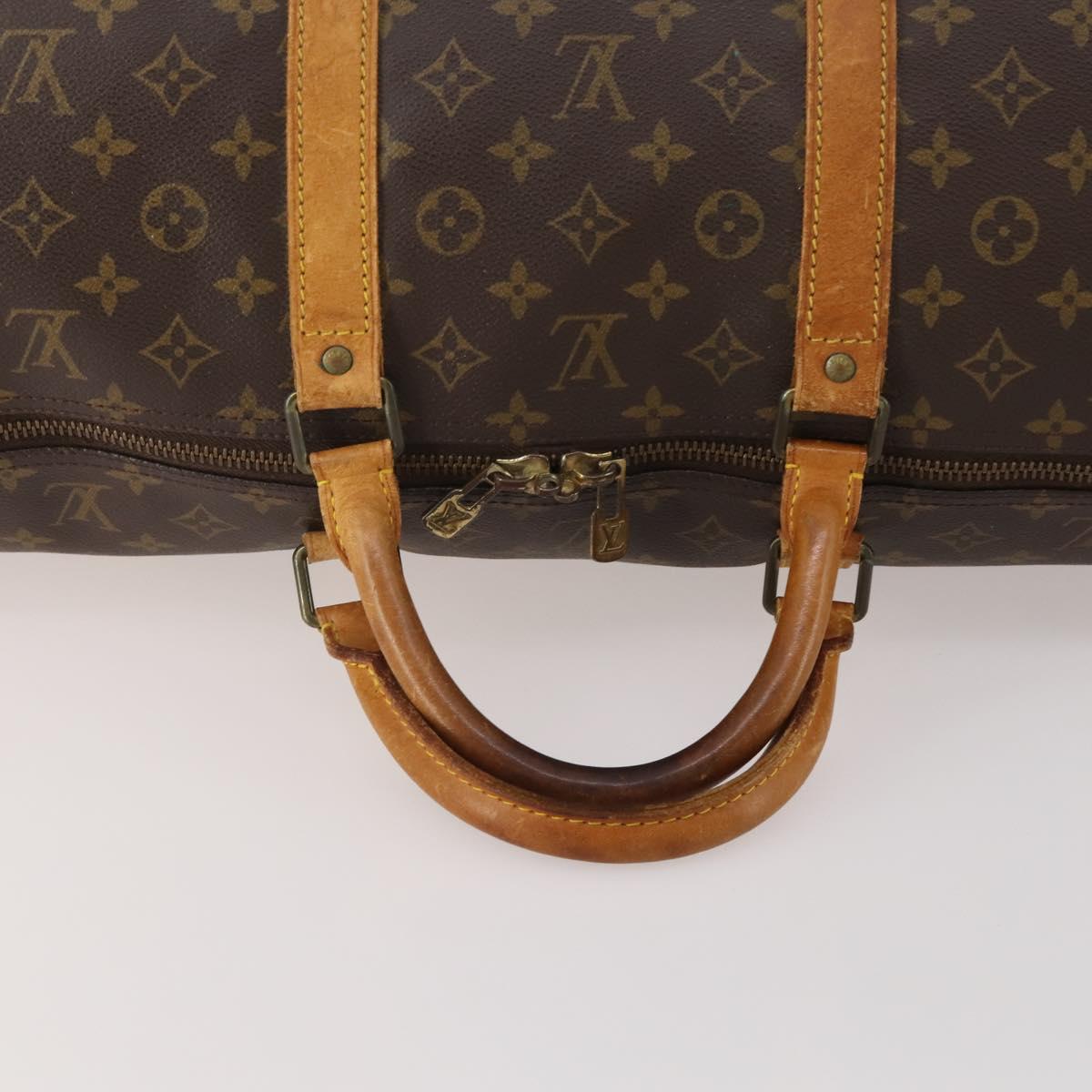 LOUIS VUITTON Monogram Keepall 60 Boston Bag M41422 LV Auth 192002