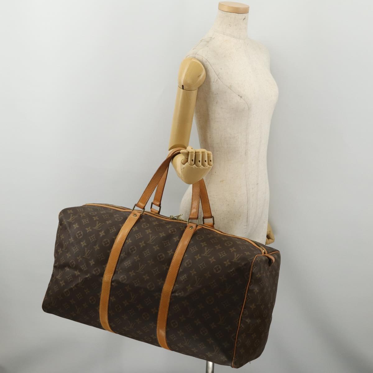 LOUIS VUITTON Monogram Sac Souple 55 Boston Bag M41622 LV Auth 192003