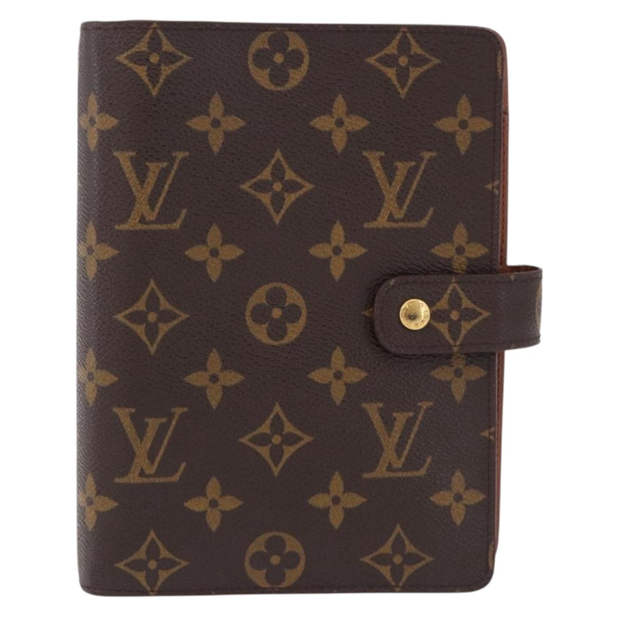 LOUIS VUITTON Monogram Agenda MM Day Planner Cover R20105 LV Auth 192006