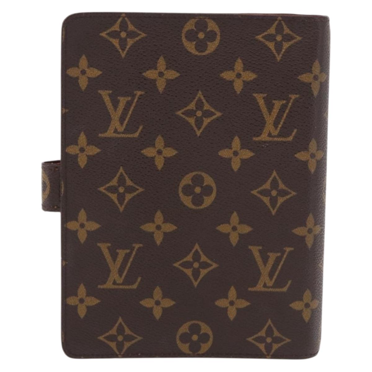 LOUIS VUITTON Monogram Agenda MM Day Planner Cover R20105 LV Auth 192006