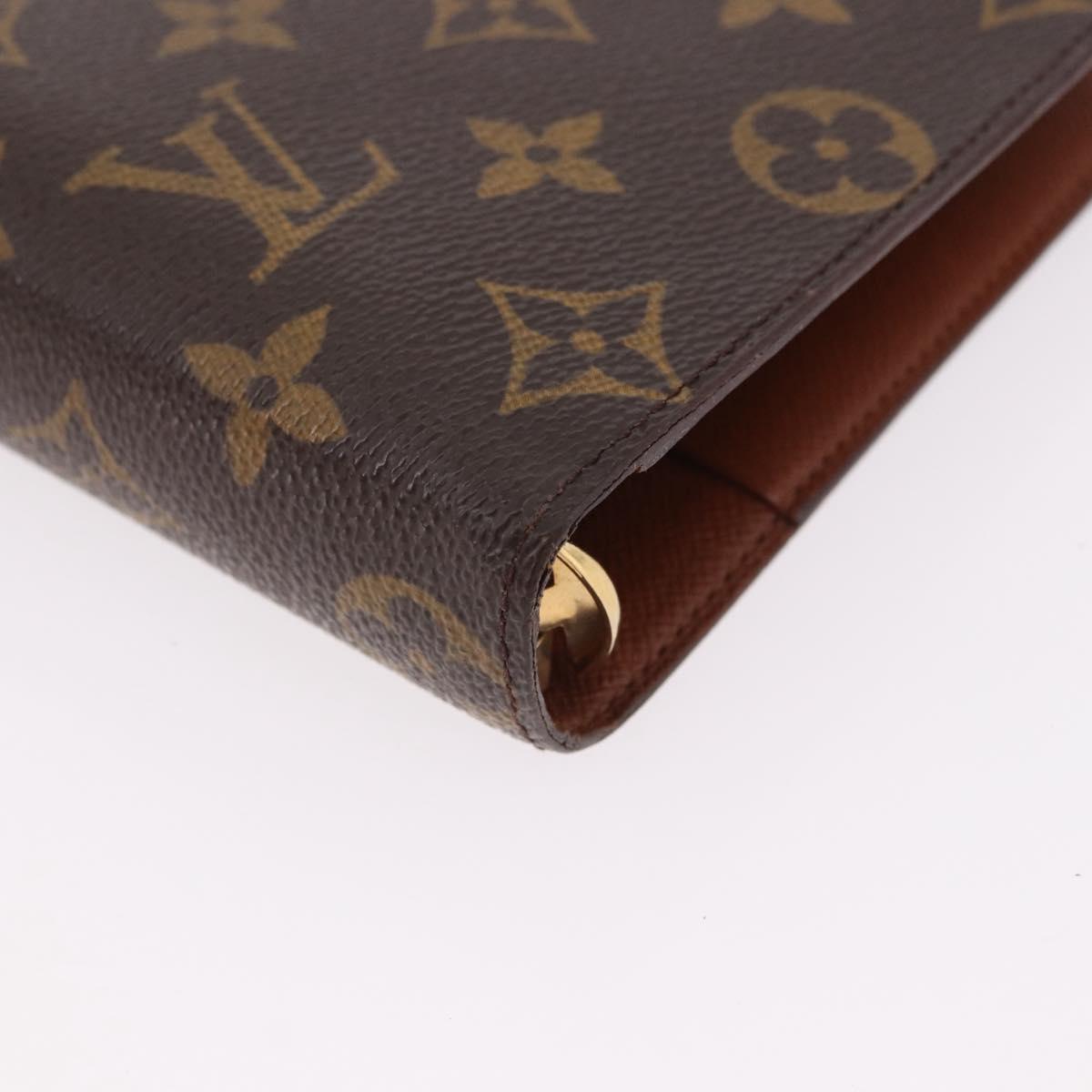 LOUIS VUITTON Monogram Agenda MM Day Planner Cover R20105 LV Auth 192006