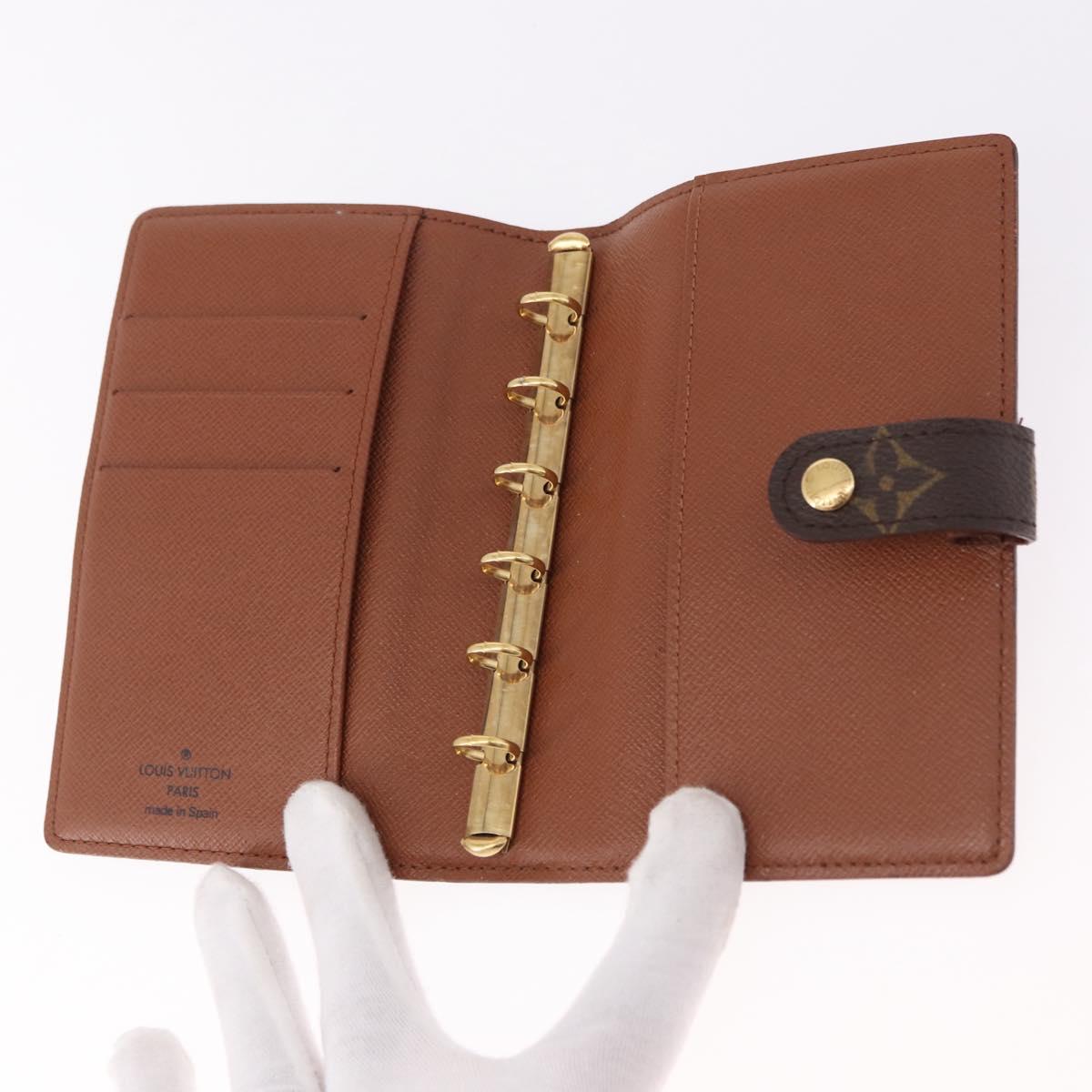 LOUIS VUITTON Monogram Agenda PM Day Planner Cover R20005 LV Auth 192007