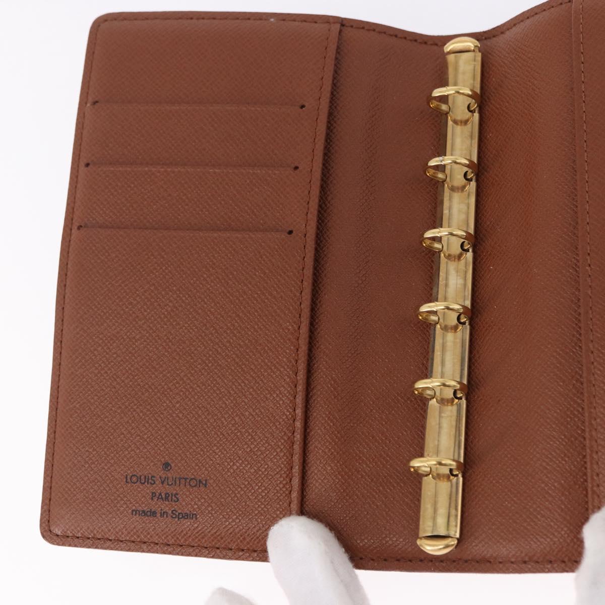 LOUIS VUITTON Monogram Agenda PM Day Planner Cover R20005 LV Auth 192007