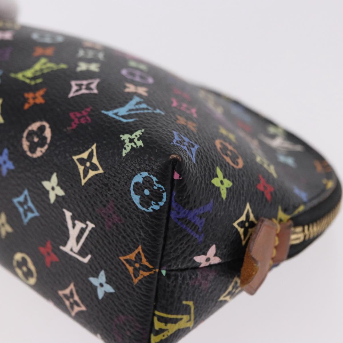LOUIS VUITTON Monogram Multicolor Pochette Pouch Black M47355 LV Auth 192009