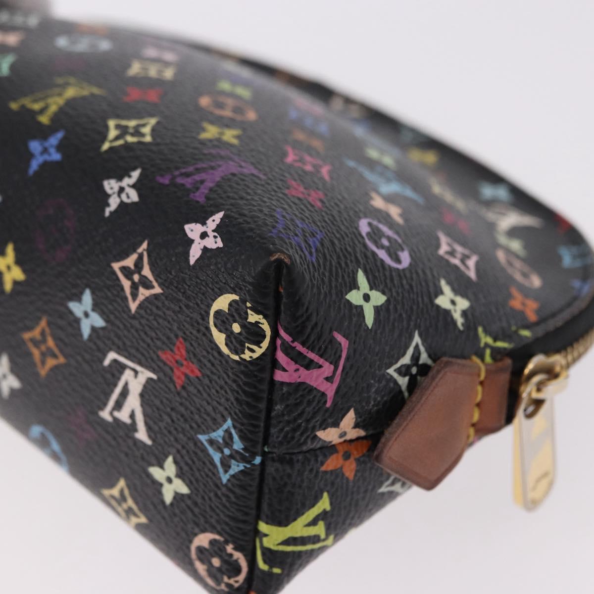LOUIS VUITTON Monogram Multicolor Pochette Pouch Black M47355 LV Auth 192009