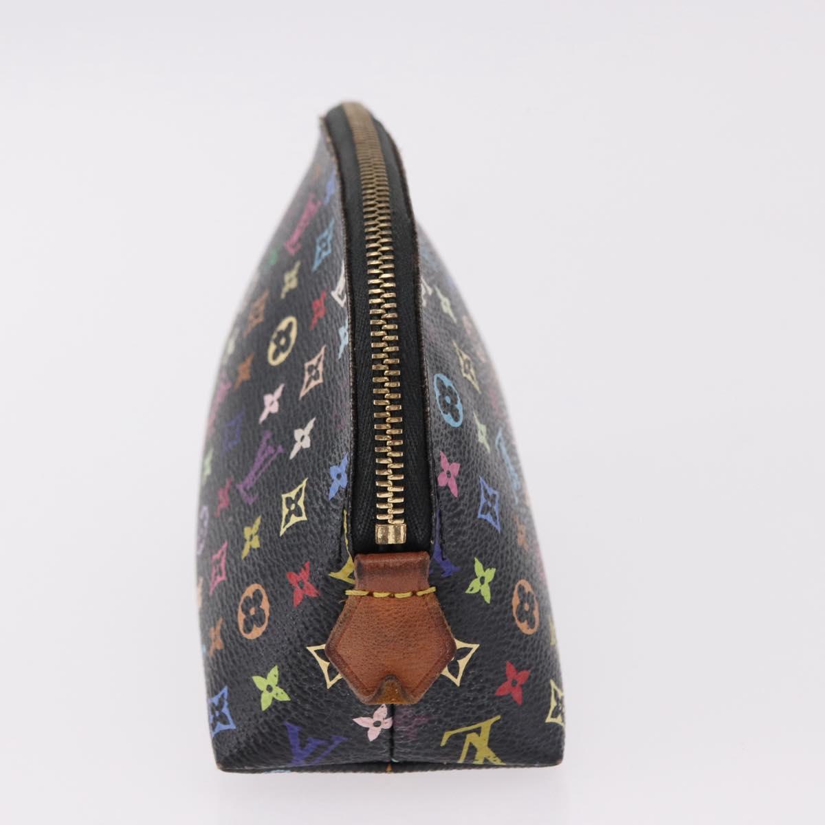 LOUIS VUITTON Monogram Multicolor Pochette Pouch Black M47355 LV Auth 192009