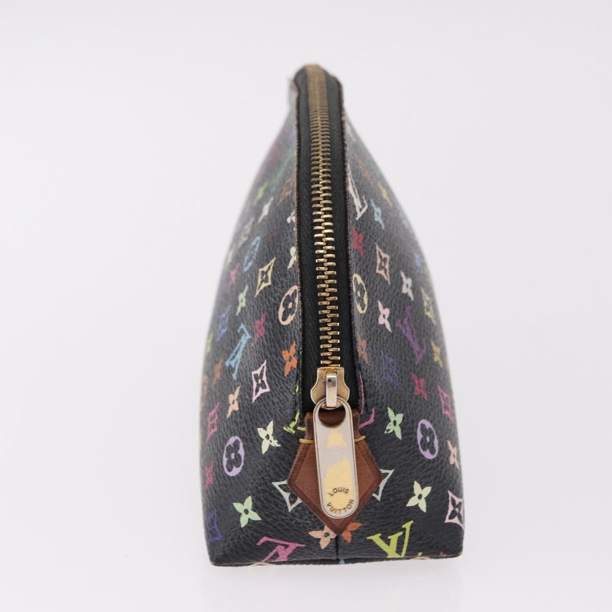 LOUIS VUITTON Monogram Multicolor Pochette Pouch Black M47355 LV Auth 192009
