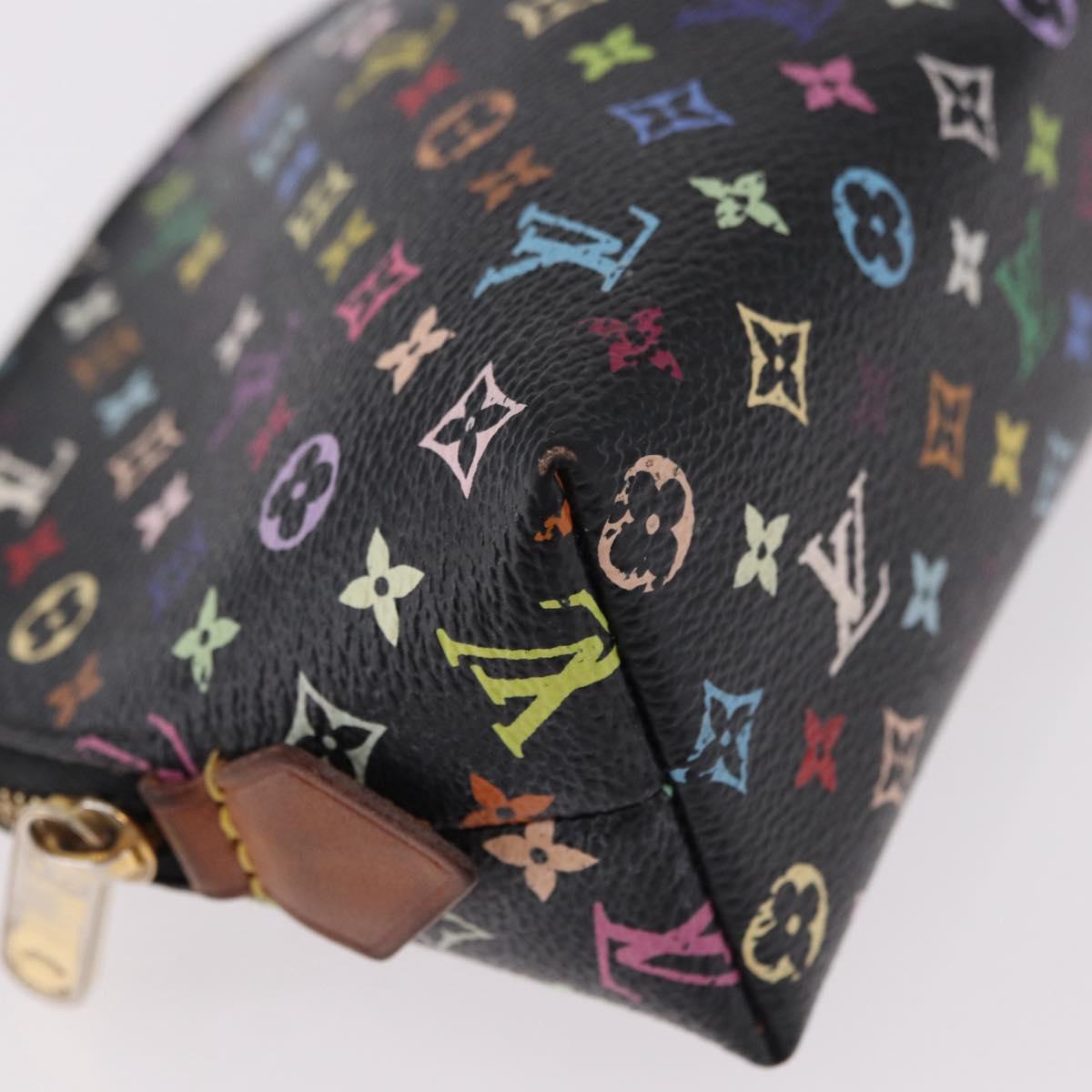 LOUIS VUITTON Monogram Multicolor Pochette Pouch Black M47355 LV Auth 192009