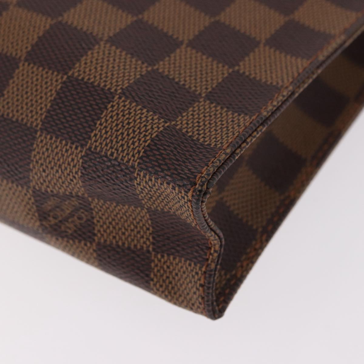 LOUIS VUITTON Damier Ebene Poche Toilette 26 Pouch N47543 LV Auth 192012
