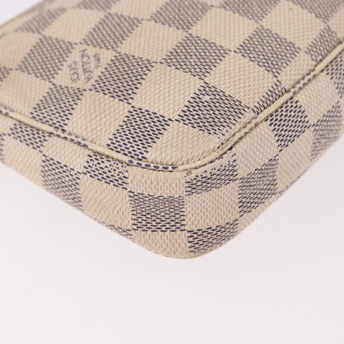 LOUIS VUITTON Damier Azur Pochette Accessoires Pouch N51986 LV Auth 192016