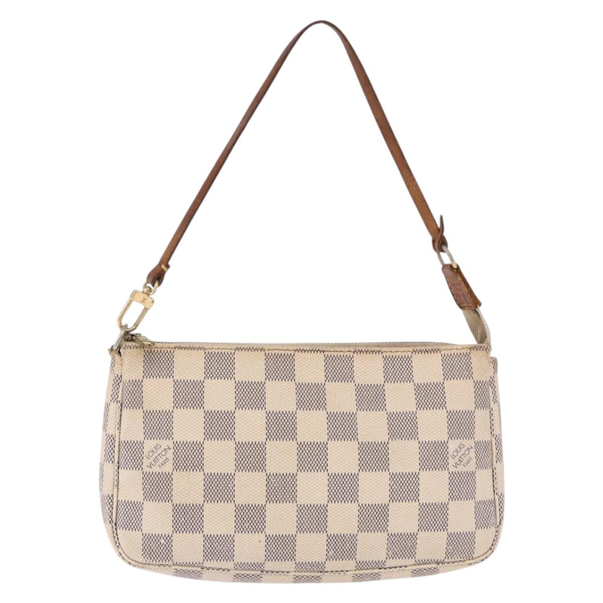 LOUIS VUITTON Damier Azur Pochette Accessoires Pouch N51986 LV Auth 192016