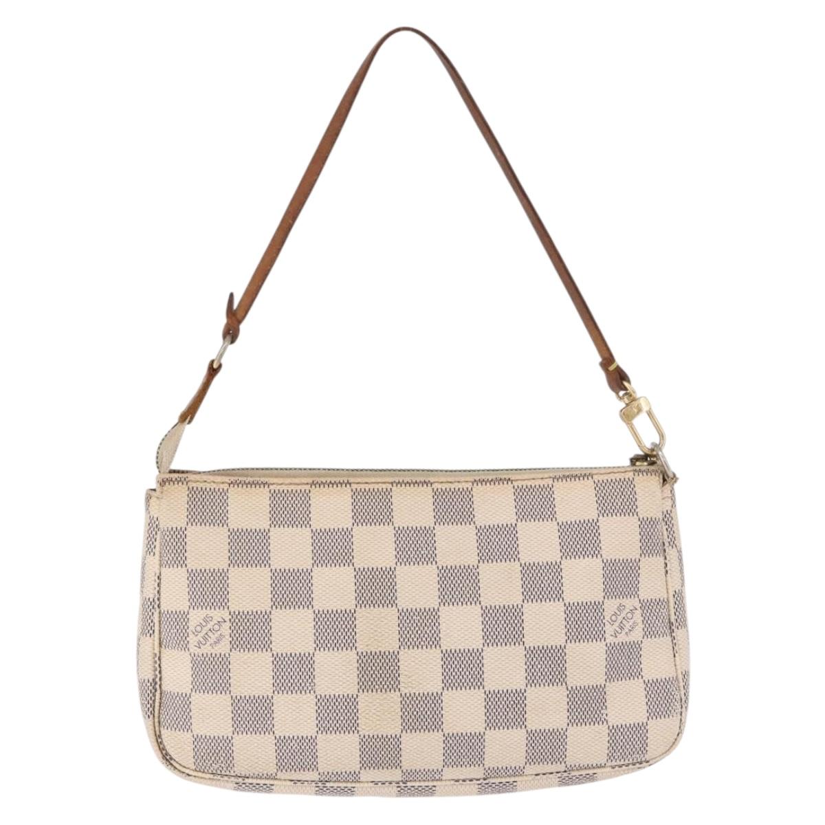 LOUIS VUITTON Damier Azur Pochette Accessoires Pouch N51986 LV Auth 192016