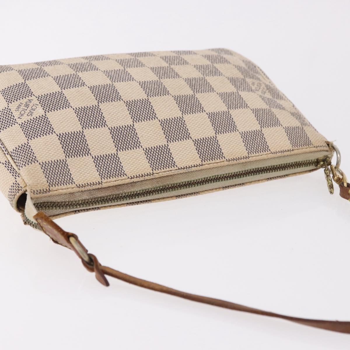 LOUIS VUITTON Damier Azur Pochette Accessoires Pouch N51986 LV Auth 192016