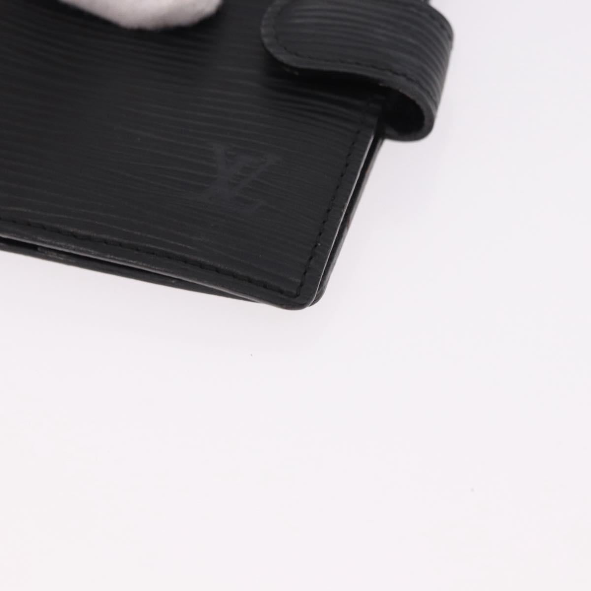 LOUIS VUITTON Epi Agenda Mini Day Planner Cover Black LV Auth 192021