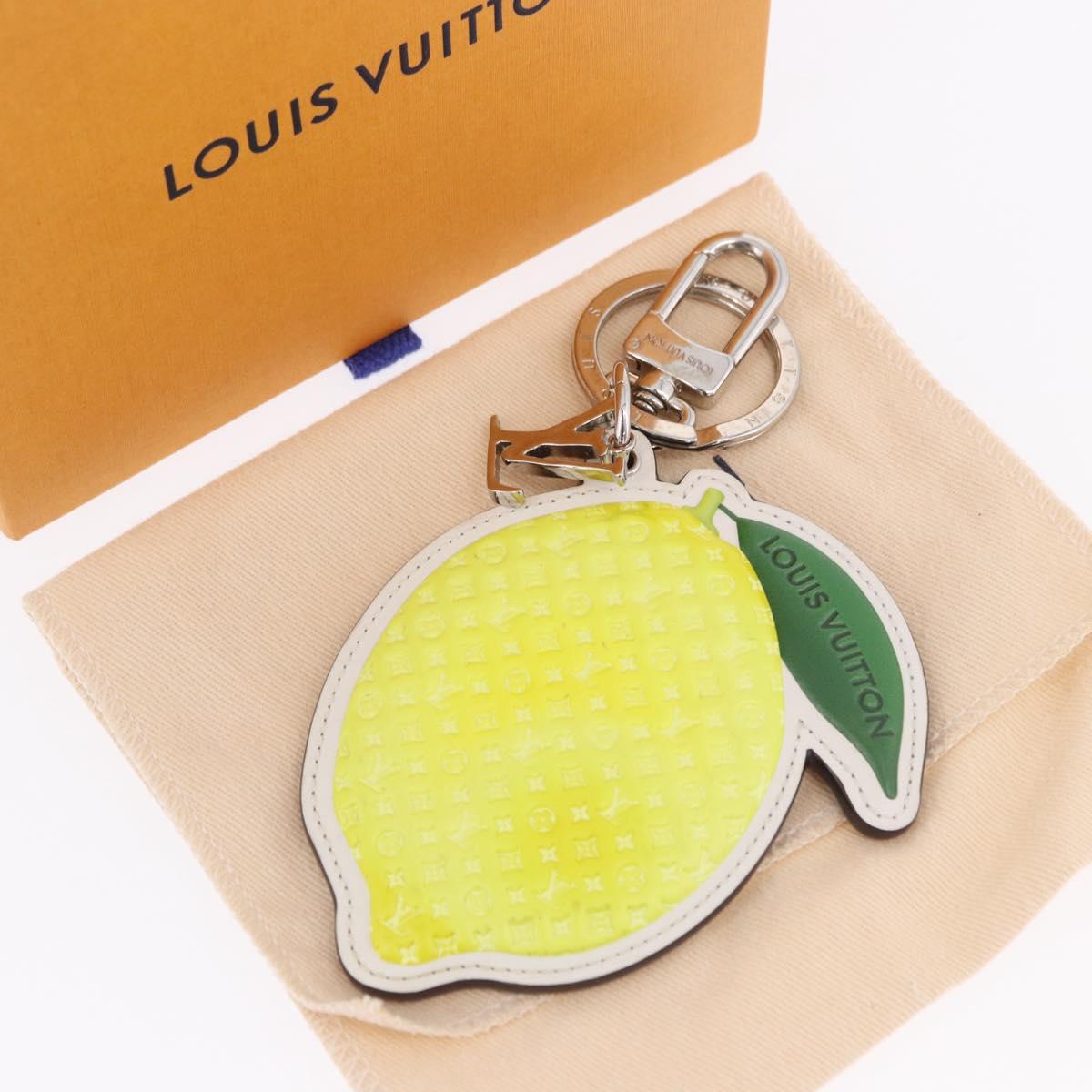 LOUIS VUITTON Monogram Porte Cles LV Lemon Charm Yellow MP3270 LV Auth 192023M