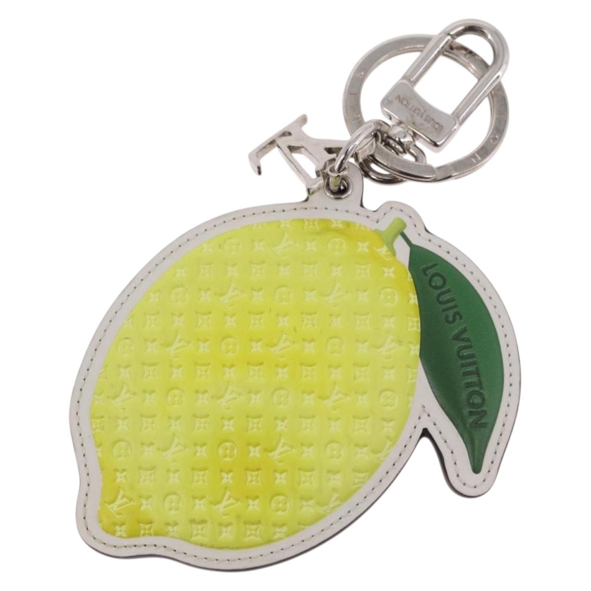LOUIS VUITTON Monogram Porte Cles LV Lemon Charm Yellow MP3270 LV Auth 192023M