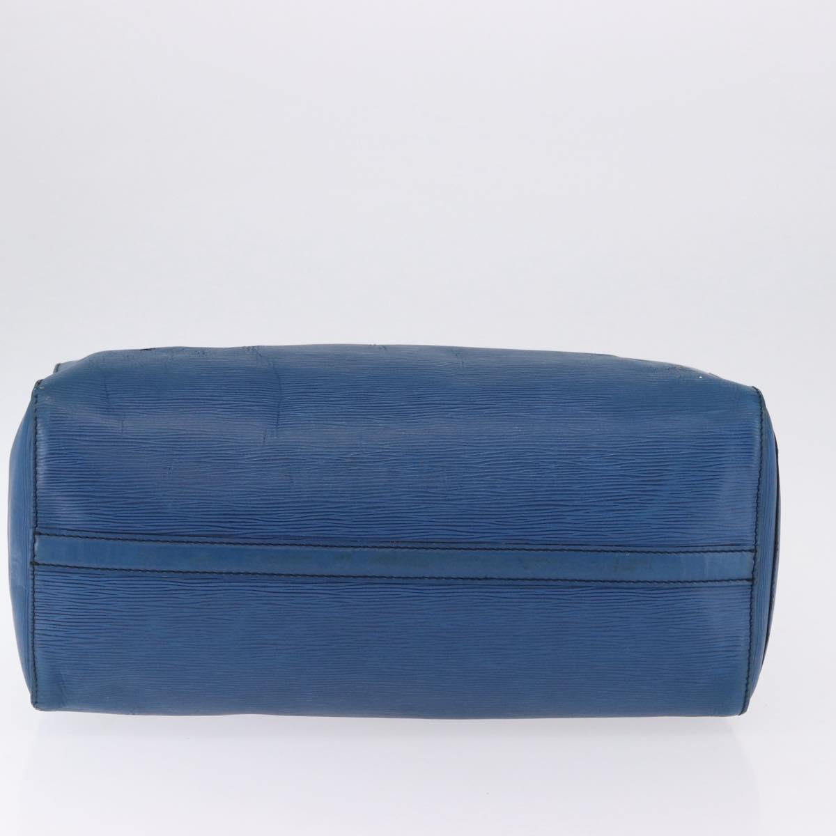 LOUIS VUITTON Epi Speedy 40 Hand Bag Toledo Blue M42985 LV Auth 192027