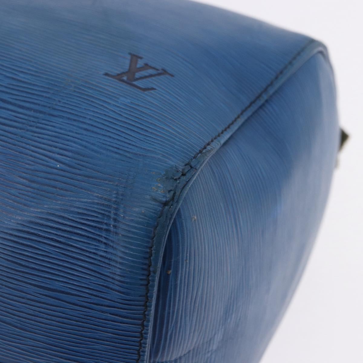 LOUIS VUITTON Epi Speedy 40 Hand Bag Toledo Blue M42985 LV Auth 192027