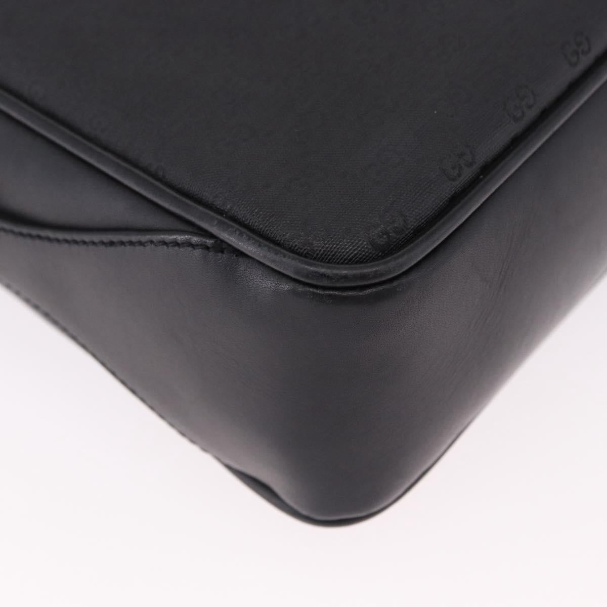 GUCCI Micro GG Supreme Web Sherry Line Bag PVC Black 001 098 4073 Auth 192034