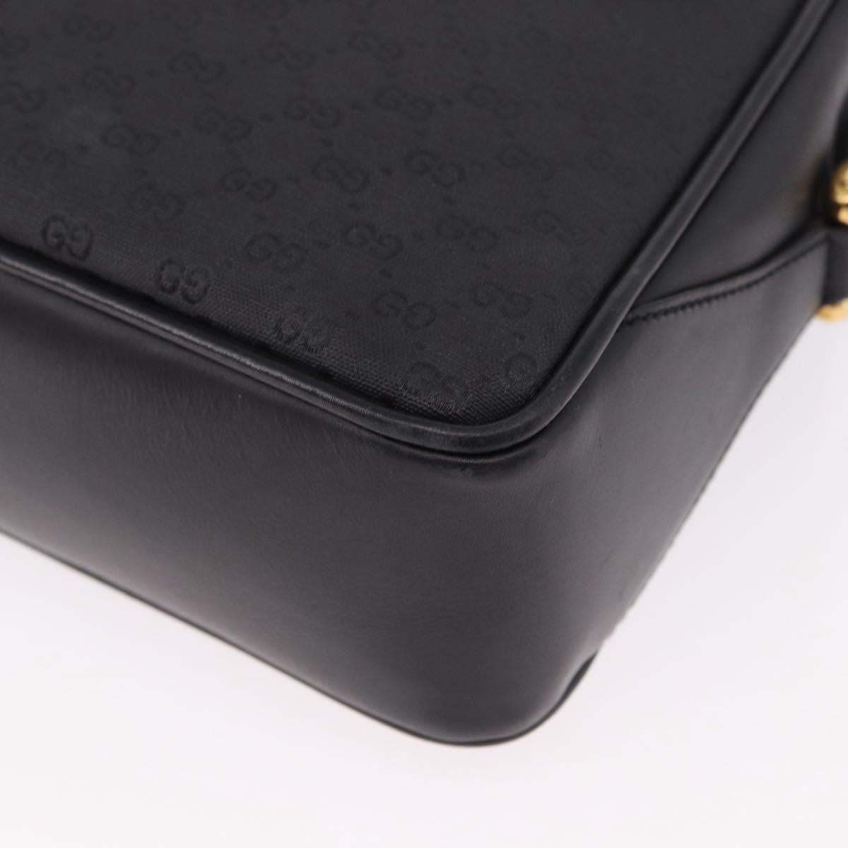 GUCCI Micro GG Supreme Web Sherry Line Bag PVC Black 001 098 4073 Auth 192034