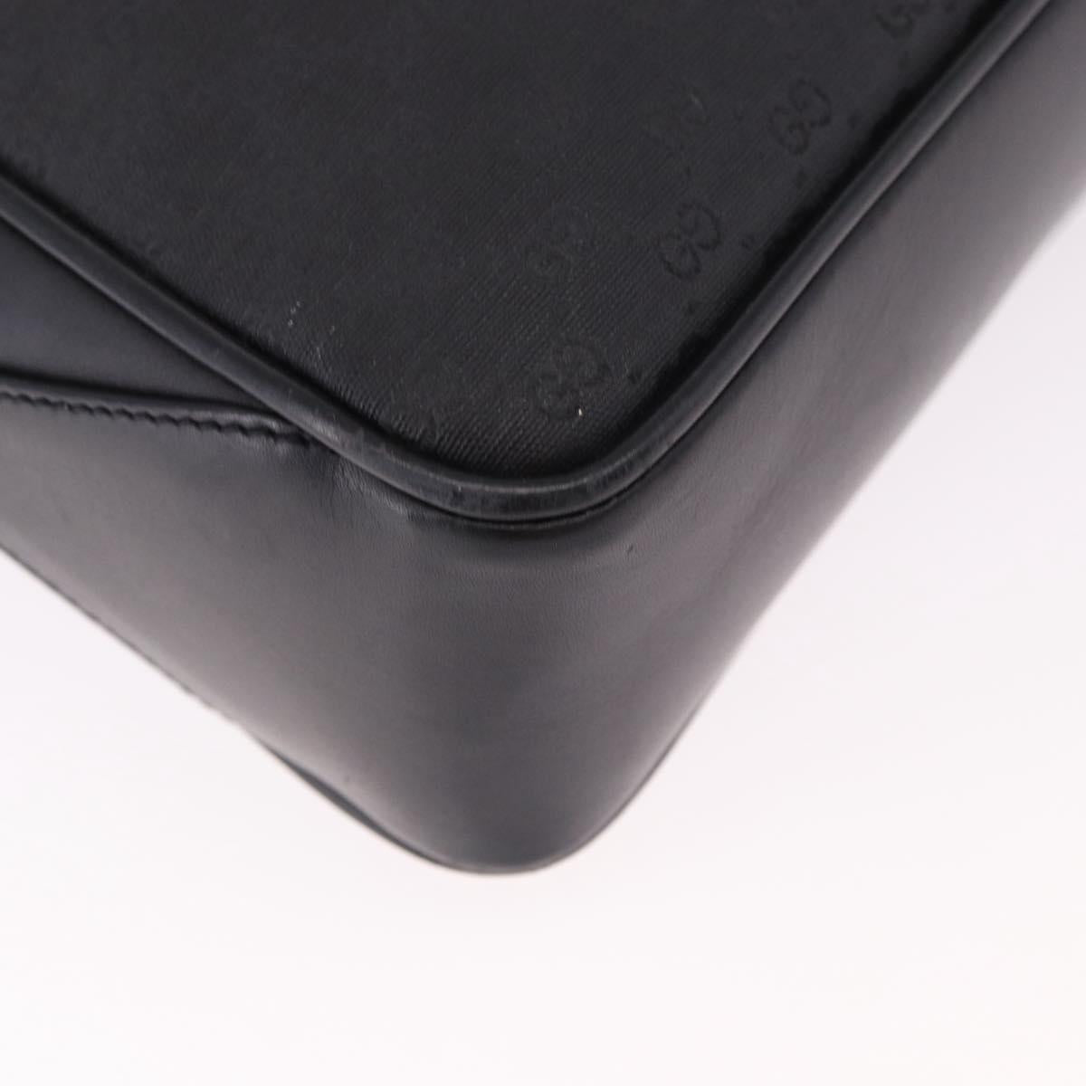 GUCCI Micro GG Supreme Web Sherry Line Bag PVC Black 001 098 4073 Auth 192034