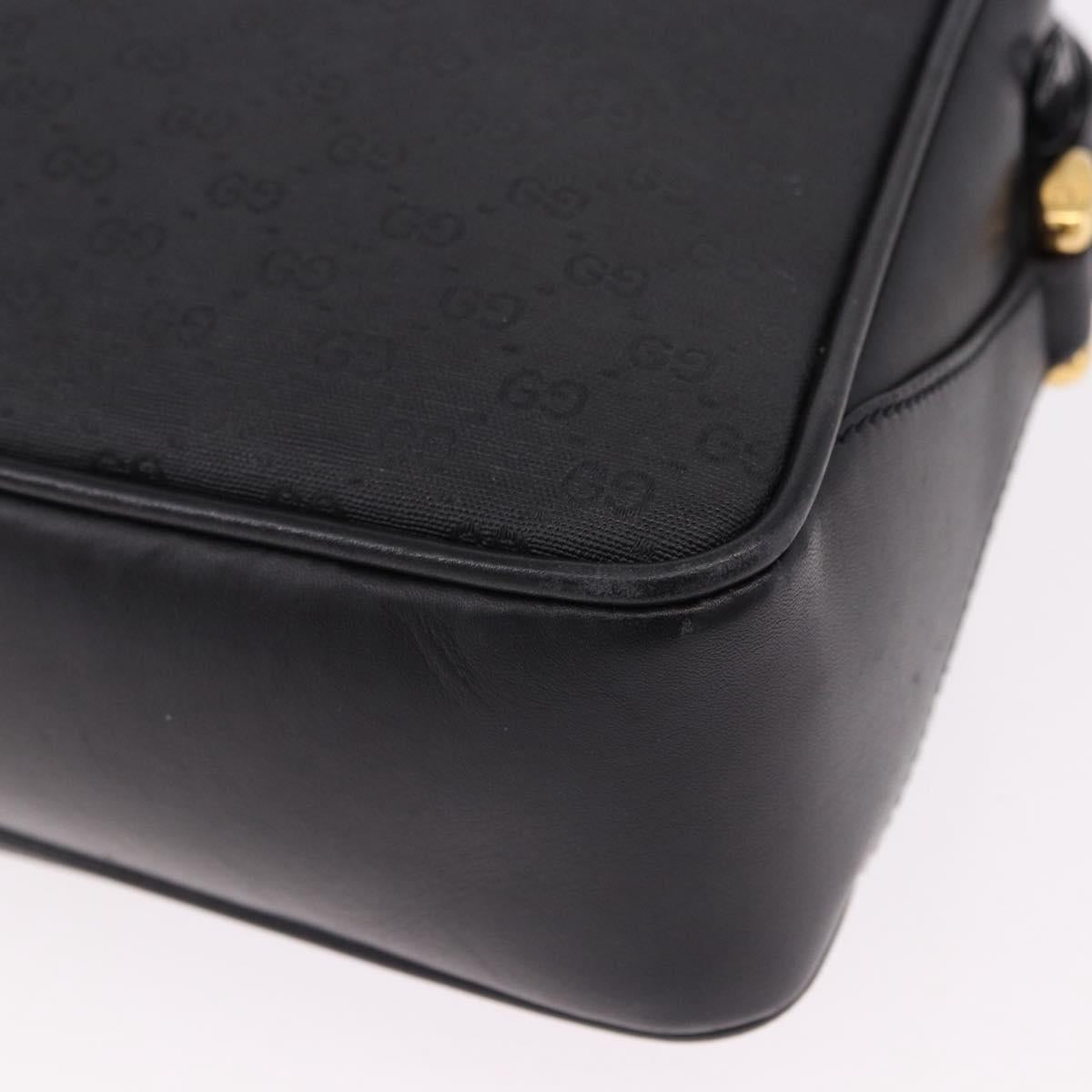 GUCCI Micro GG Supreme Web Sherry Line Bag PVC Black 001 098 4073 Auth 192034