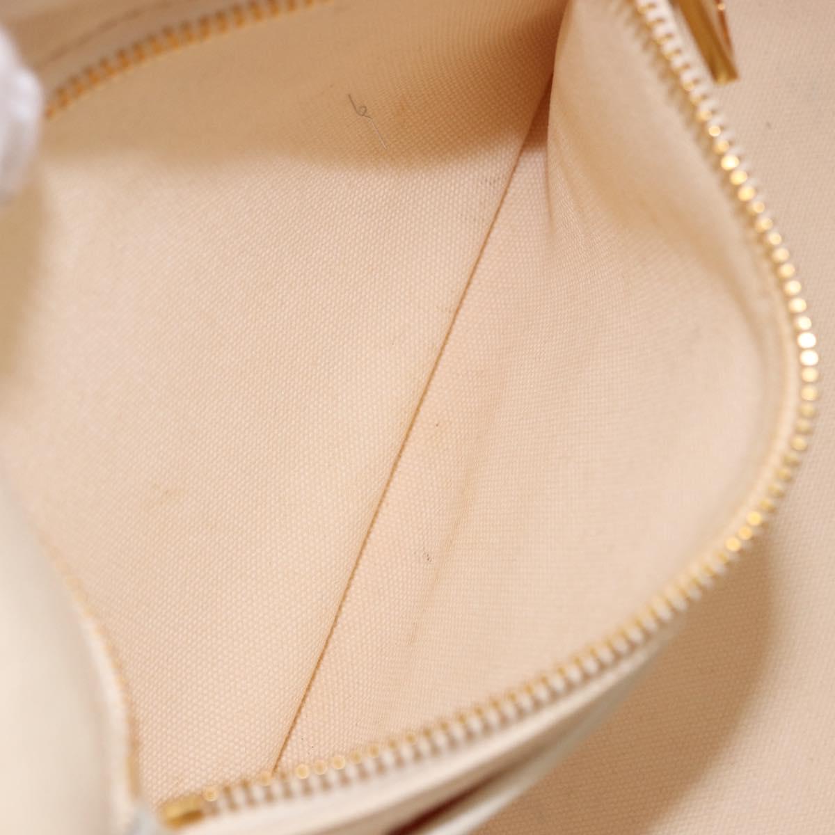 PRADA Canapa M Hand Bag Canvas Ivory Gold Auth 192036A