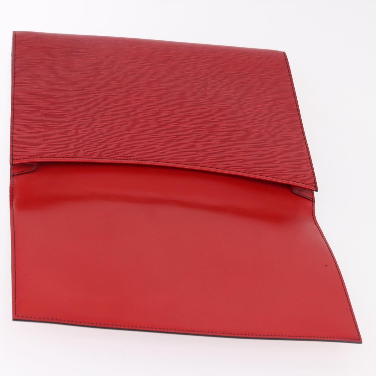 LOUIS VUITTON Epi Pochette Amberop Clutch Bag Red M52587 LV Auth 192037