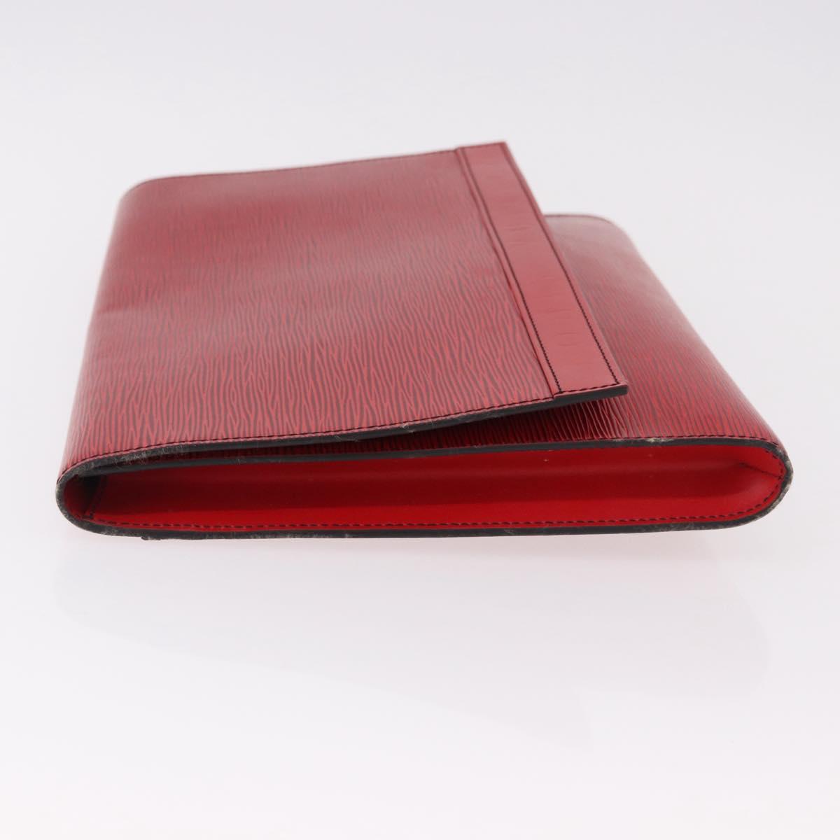 LOUIS VUITTON Epi Pochette Amberop Clutch Bag Red M52587 LV Auth 192037