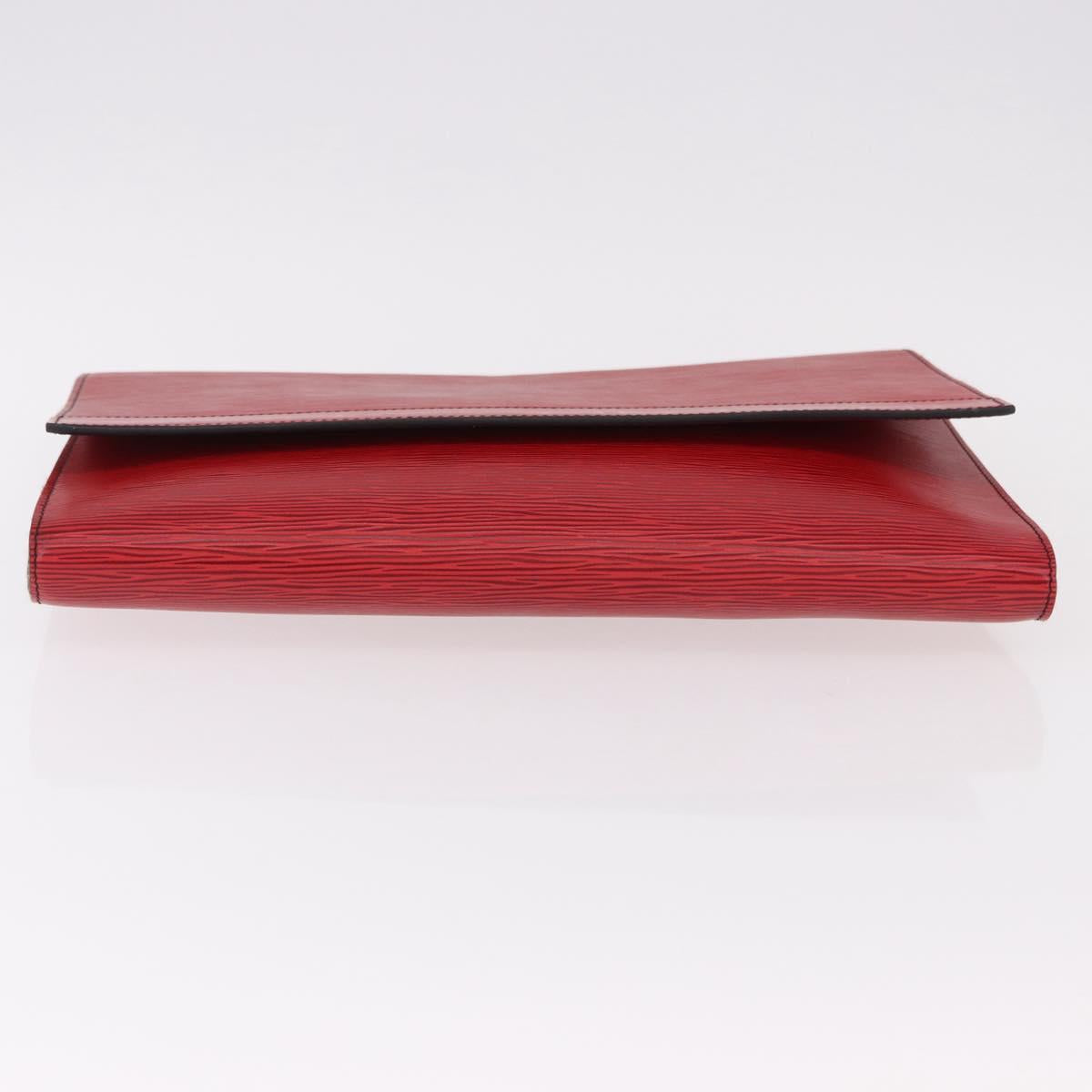 LOUIS VUITTON Epi Pochette Amberop Clutch Bag Red M52587 LV Auth 192037