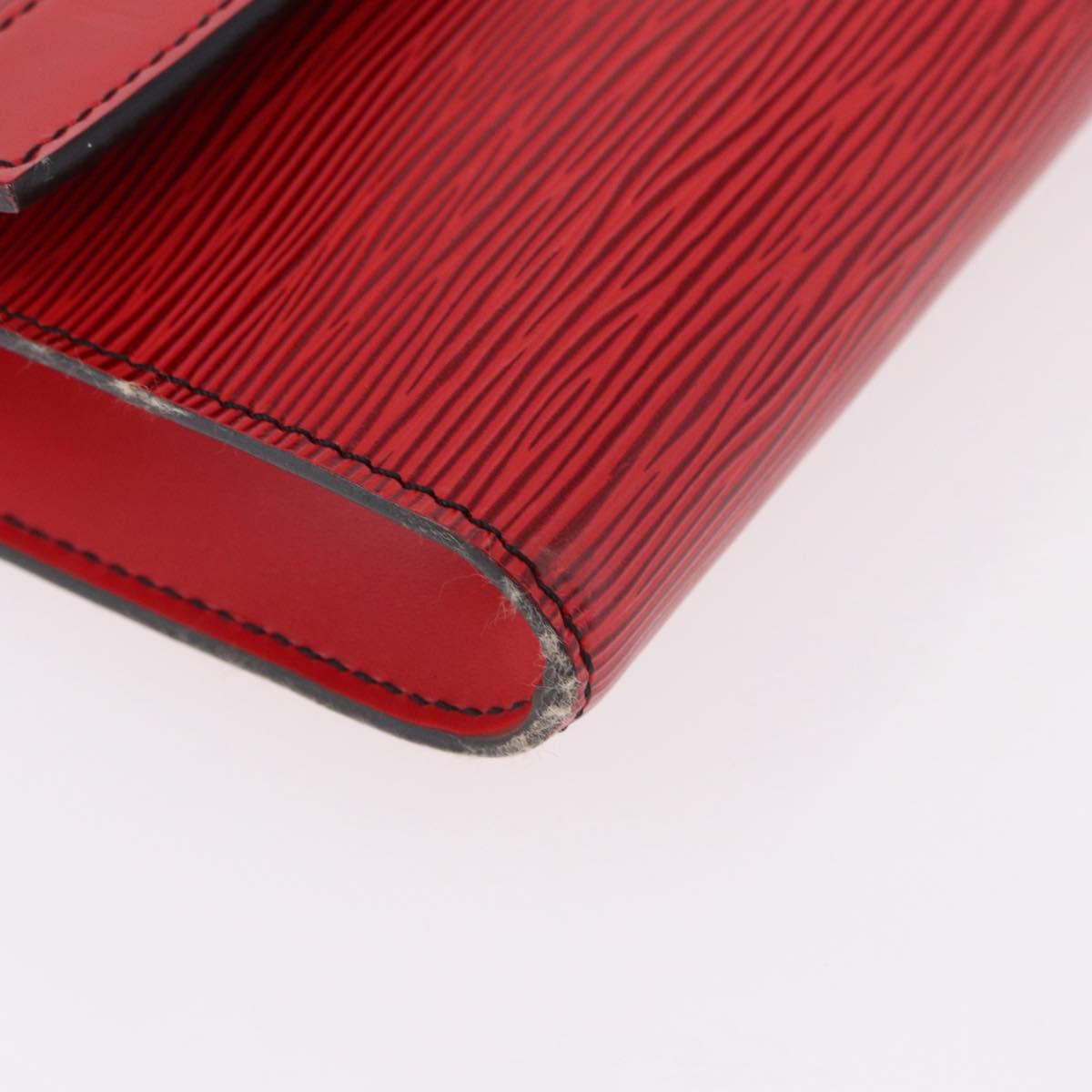 LOUIS VUITTON Epi Pochette Amberop Clutch Bag Red M52587 LV Auth 192037