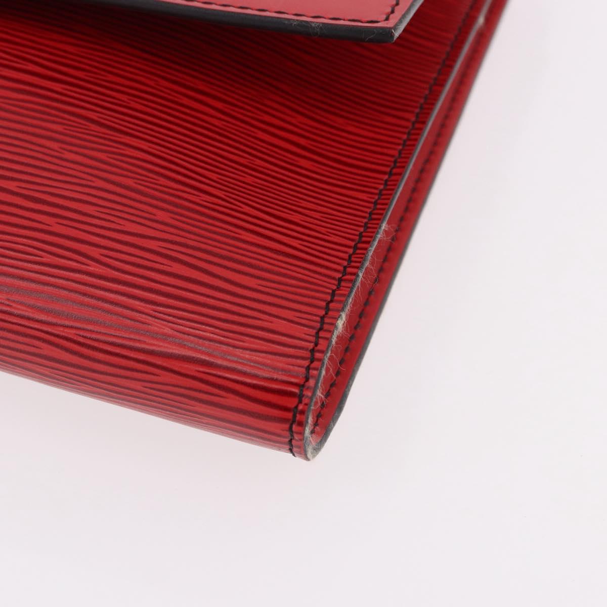 LOUIS VUITTON Epi Pochette Amberop Clutch Bag Red M52587 LV Auth 192037