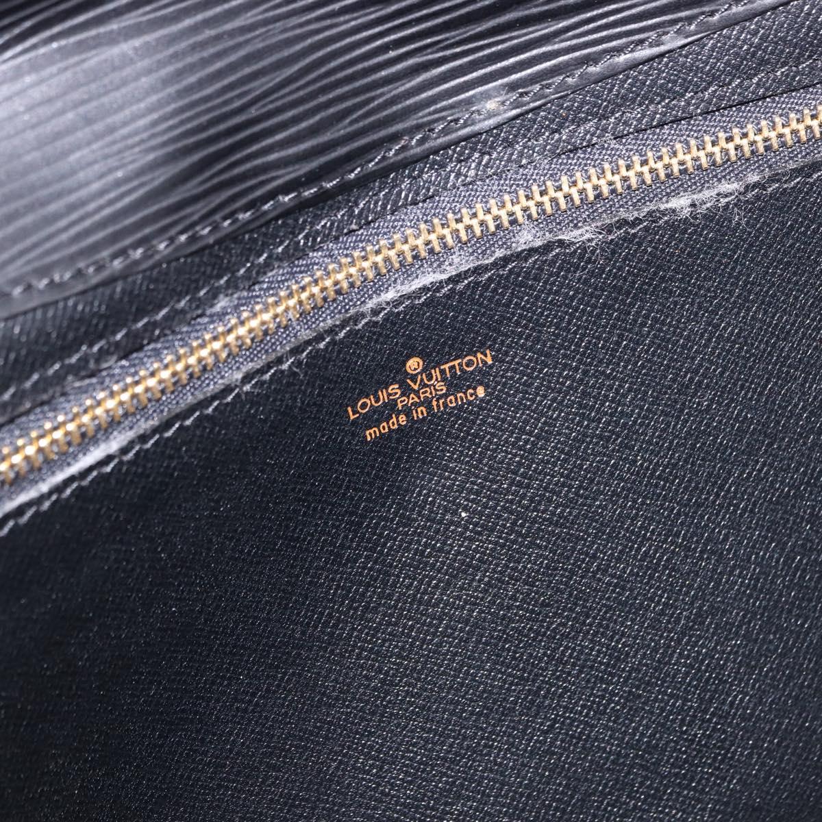 LOUIS VUITTON Epi Montaigne 27 Clutch Bag Black M52652 LV Auth 192045
