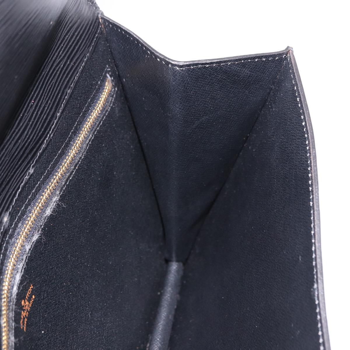 LOUIS VUITTON Epi Montaigne 27 Clutch Bag Black M52652 LV Auth 192045