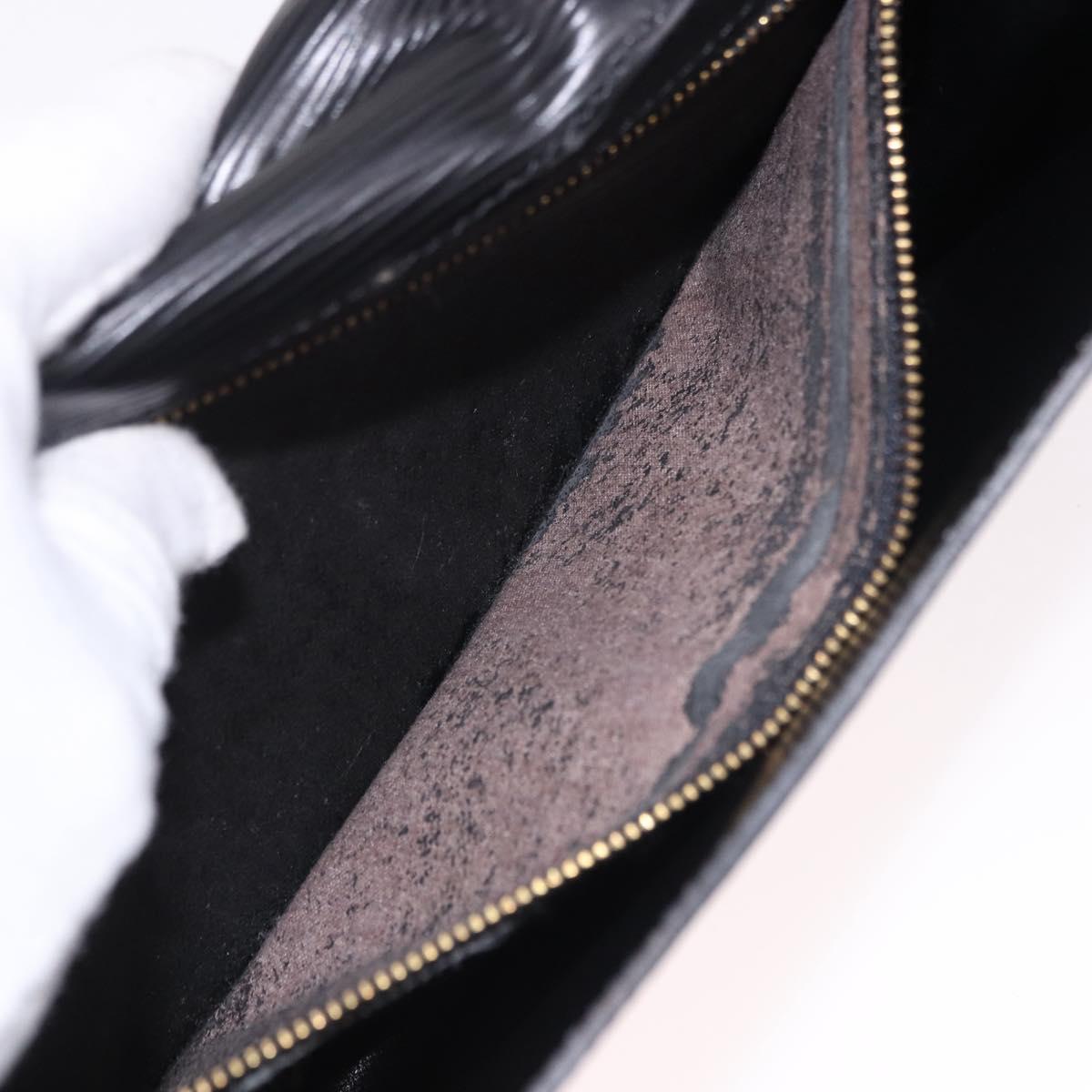 LOUIS VUITTON Epi Montaigne 27 Clutch Bag Black M52652 LV Auth 192045