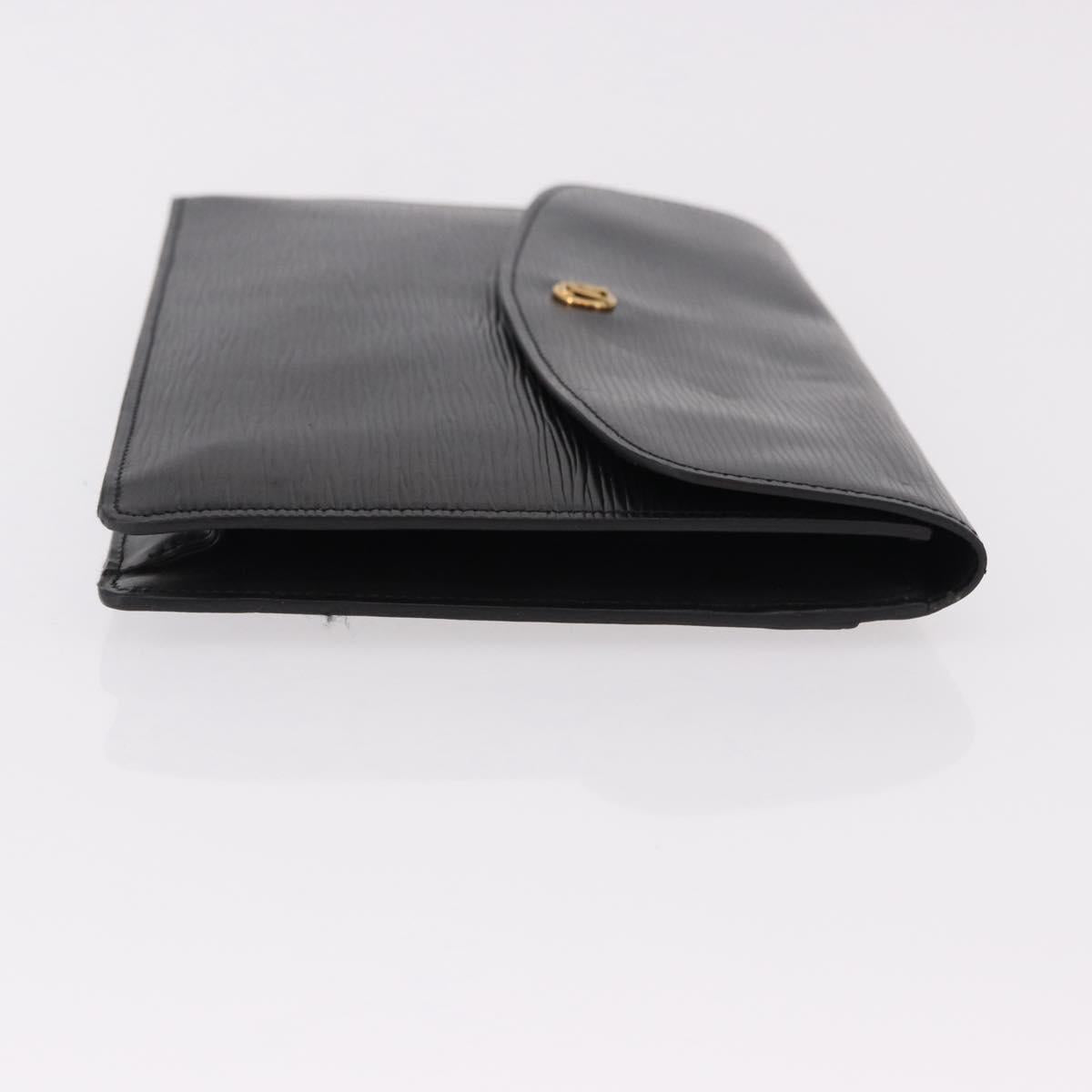 LOUIS VUITTON Epi Montaigne 27 Clutch Bag Black M52652 LV Auth 192045