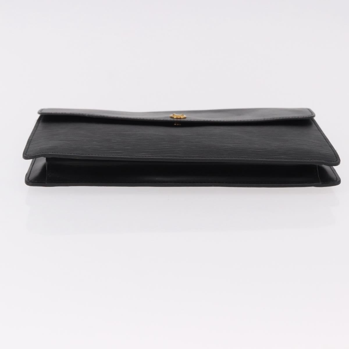 LOUIS VUITTON Epi Montaigne 27 Clutch Bag Black M52652 LV Auth 192045