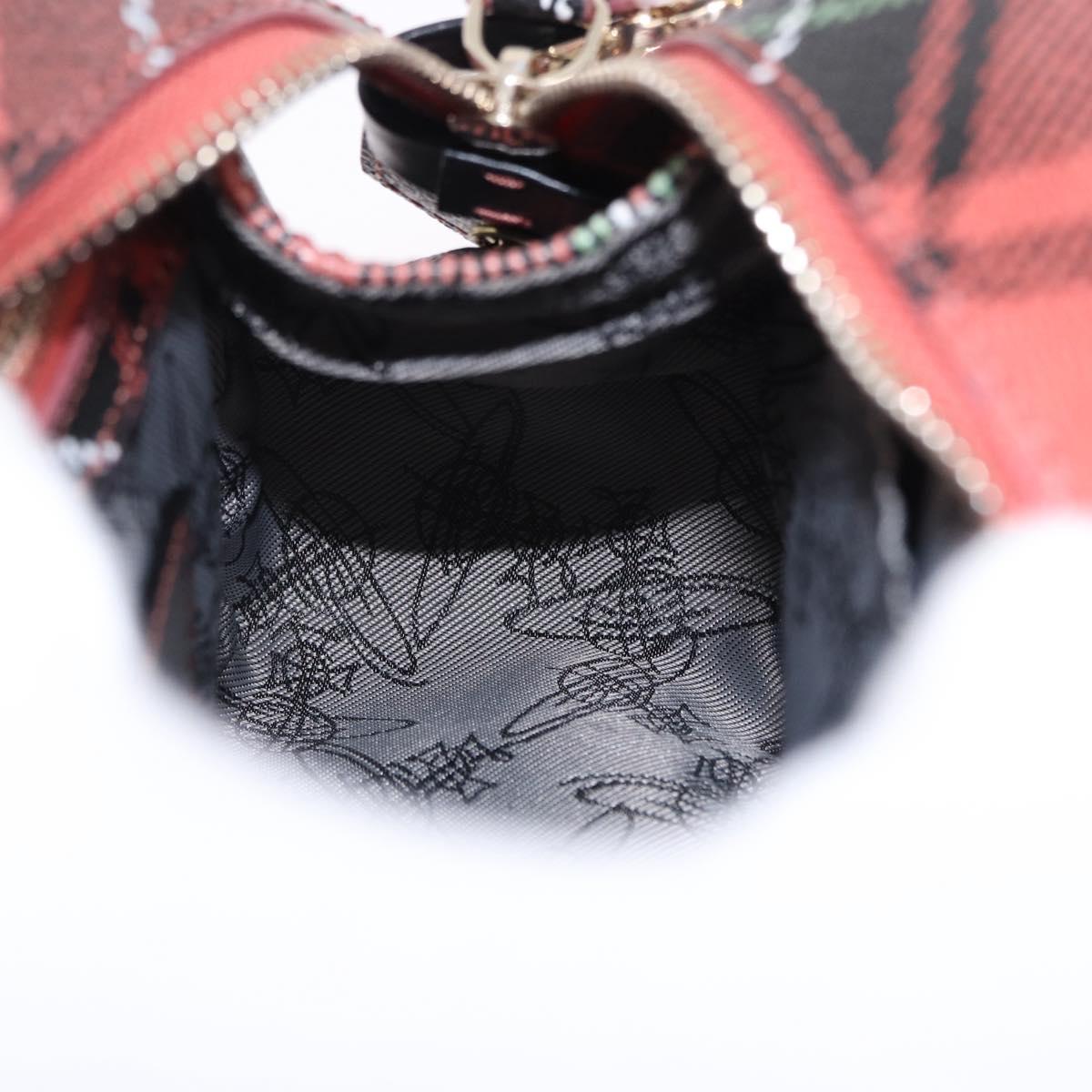 Vivienne Westwood Hand Bag PVC Canvas 2way Gold Red Auth 192046A