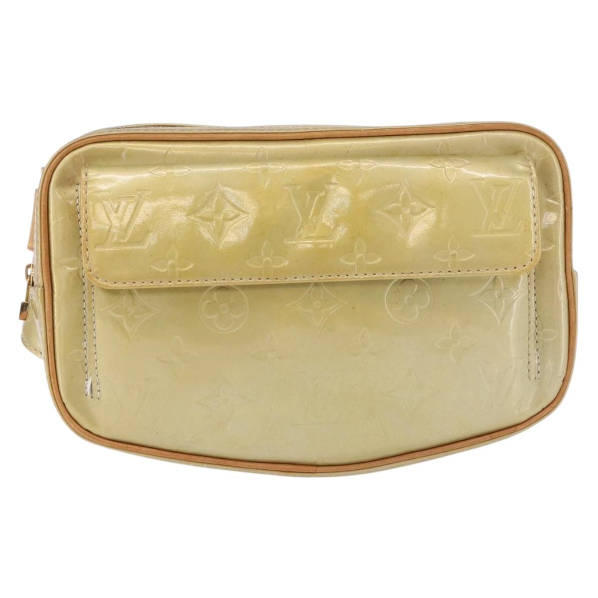 LOUIS VUITTON Monogram Vernis Fulton Waist Bag Gris M91041 LV Auth 192047
