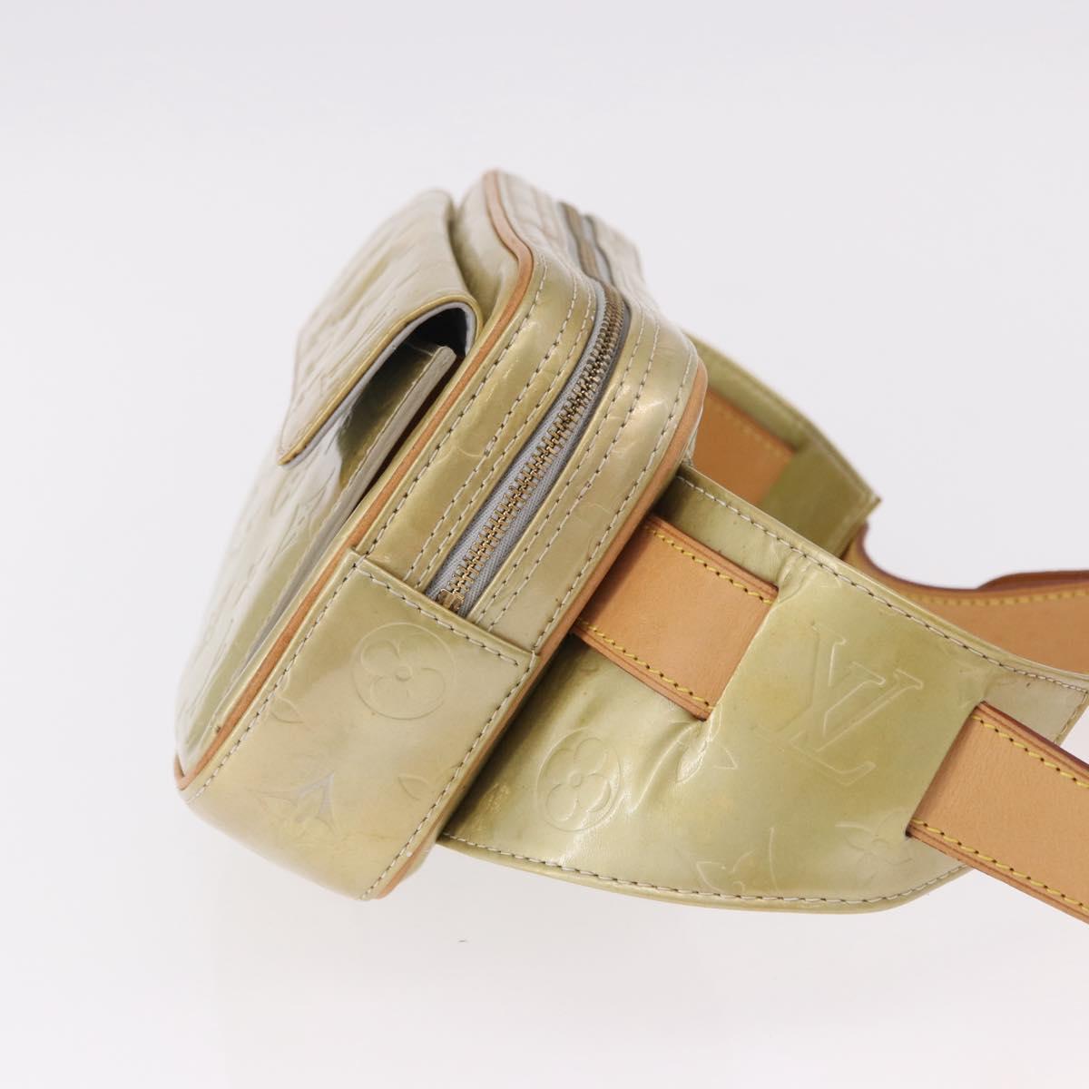 LOUIS VUITTON Monogram Vernis Fulton Waist Bag Gris M91041 LV Auth 192047