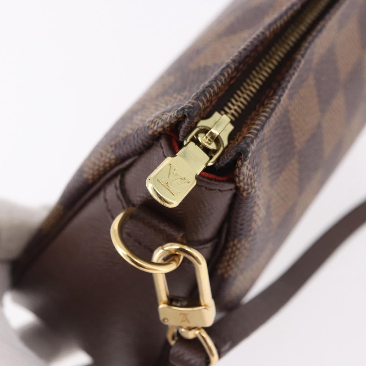 LOUIS VUITTON Damier Ebene Trousse makeup Pouch N51982 LV Auth 192050V