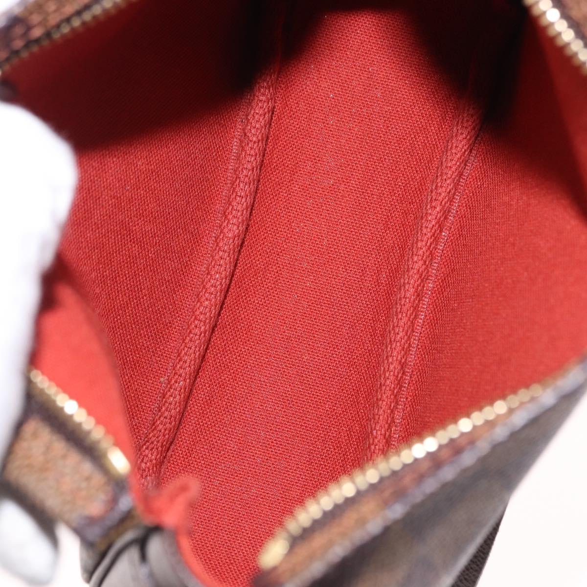 LOUIS VUITTON Damier Ebene Trousse makeup Pouch N51982 LV Auth 192050V