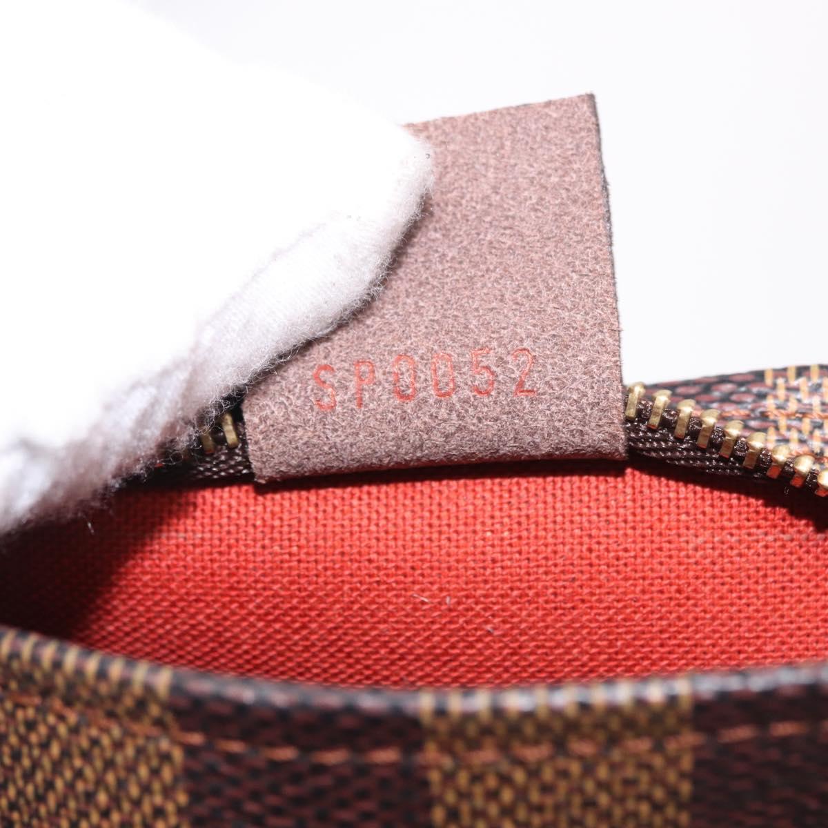 LOUIS VUITTON Damier Ebene Trousse makeup Pouch N51982 LV Auth 192050V