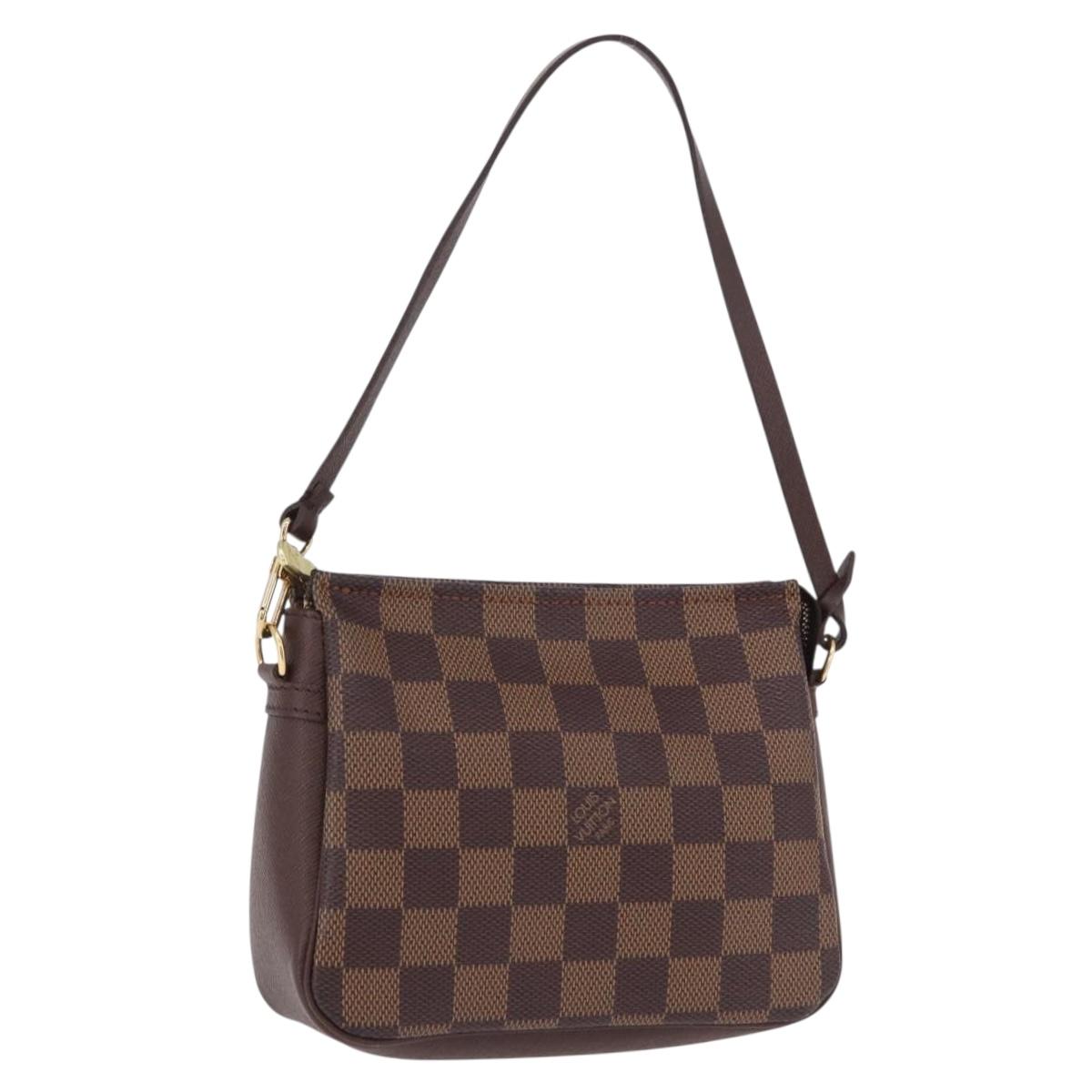 LOUIS VUITTON Damier Ebene Trousse makeup Pouch N51982 LV Auth 192050V