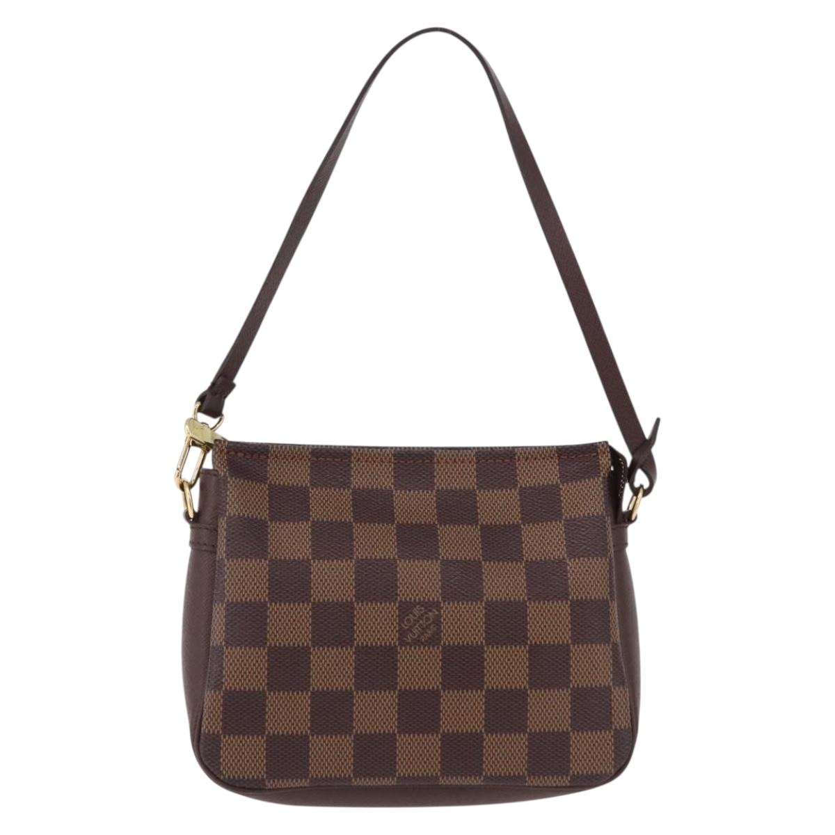 LOUIS VUITTON Damier Ebene Trousse makeup Pouch N51982 LV Auth 192050V