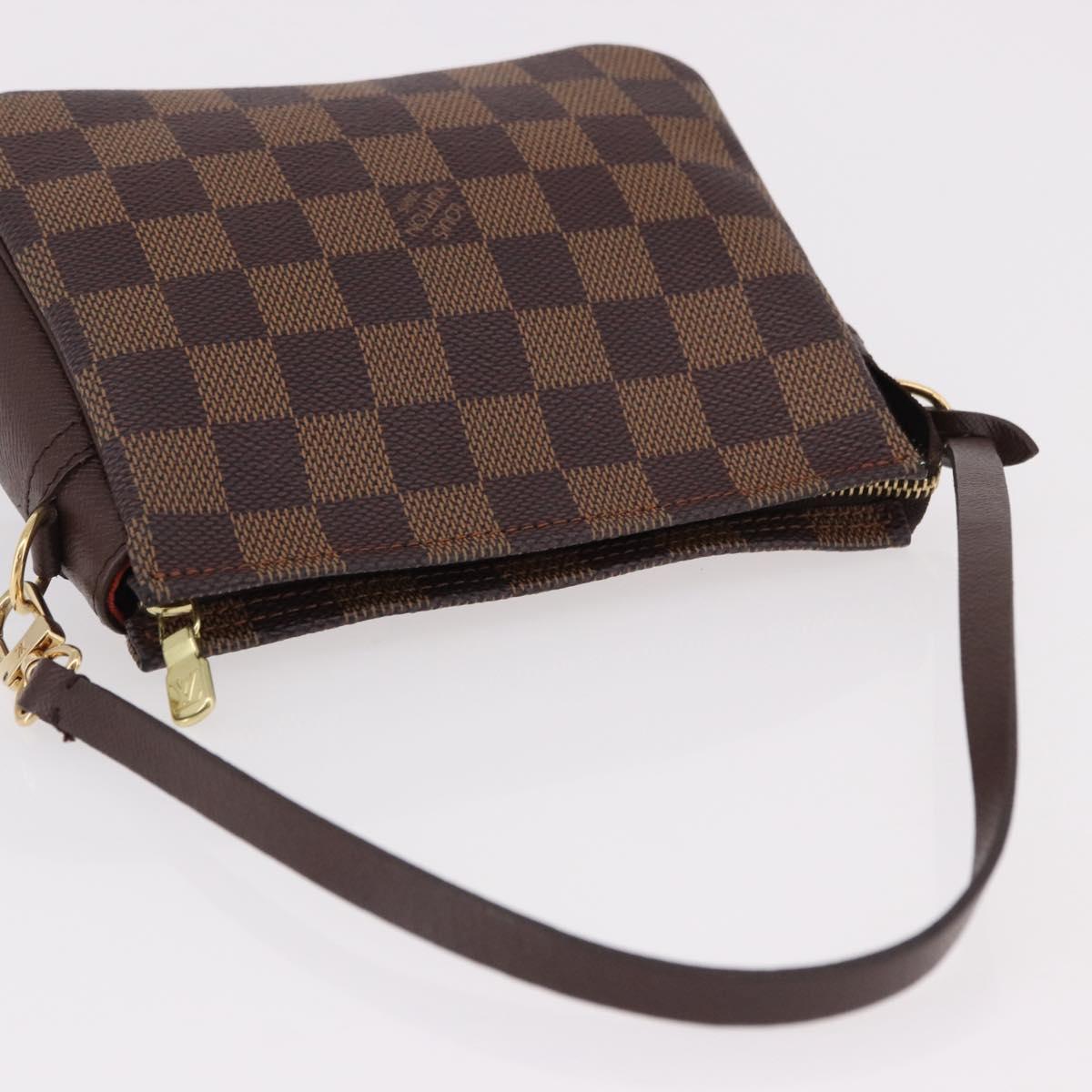 LOUIS VUITTON Damier Ebene Trousse makeup Pouch N51982 LV Auth 192050V